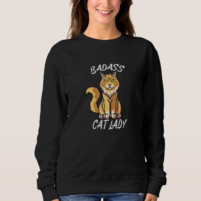Maine Coon Cat Lady Cat Mum Sweatshirt (Front)