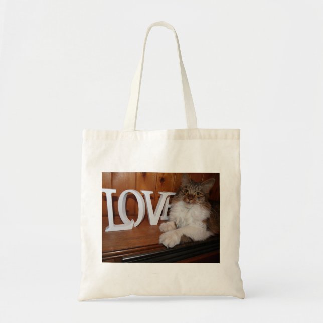 Maine Coon Cat love Tote Bag (Front)