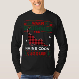 Maine Coon Cat Lover Cute Cat Xmas Ugly Christmas T-Shirt
