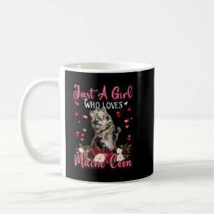 Maine Coon Cat Lover Gift Just A Girl Who Loves Ma Coffee Mug