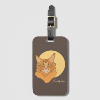 Maine Coon Cat Luggage Tag