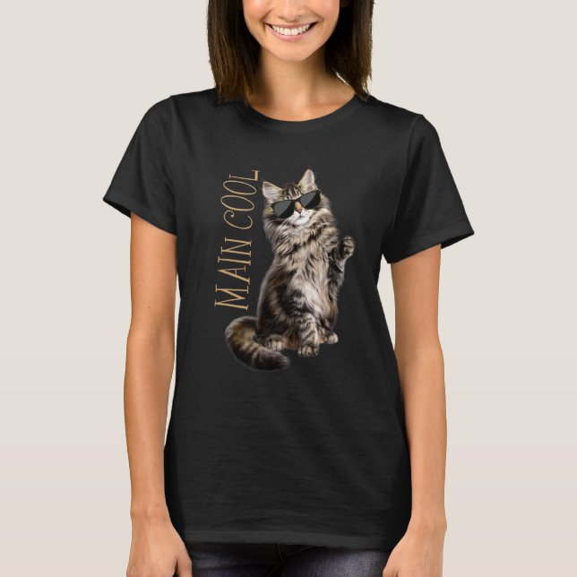 Maine Coon Cat  Main Cool T-Shirt (Front)