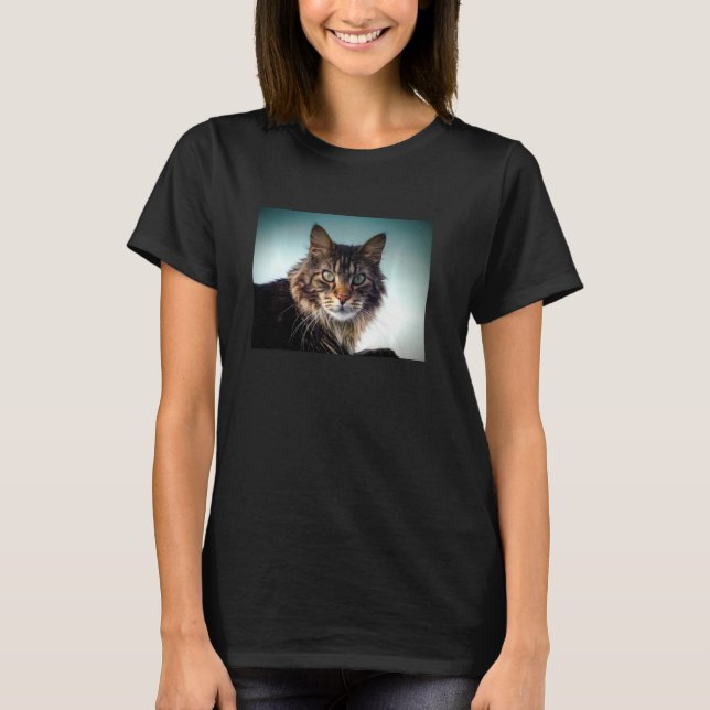 Maine Coon Cat Mainecoon Cat Maine Coon Photo Cute T-Shirt (Front)