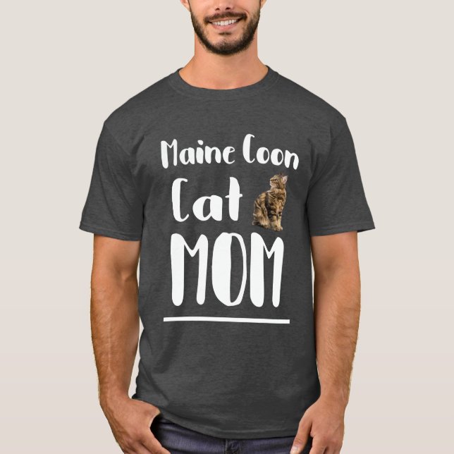 Maine Coon Cat Mom T-Shirt (Front)