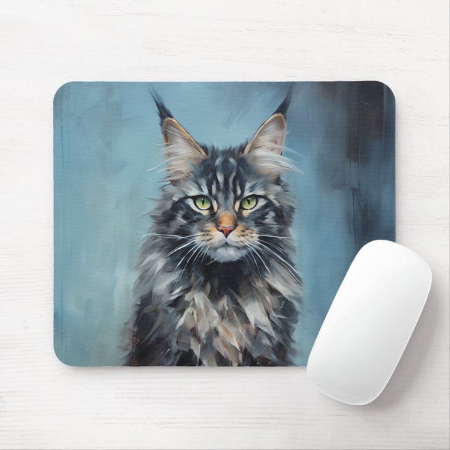 Maine Coon cat Mouse Pad (With Mouse)