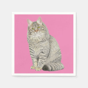 Maine Coon Cat Napkins