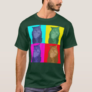 Maine Coon Cat Pop Art T-Shirt