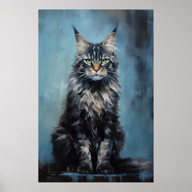 Maine Coon cat Poster (Front)