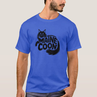 Maine Coon Cat Silhouette T-Shirt