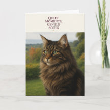 Maine Coon Cat Sympathy & Thinking of You Card 