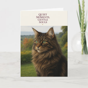 Maine Coon Cat Sympathy & Thinking of You Card 