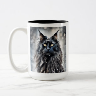 Maine Coon Cat  Two-Tone Coffee Mug
