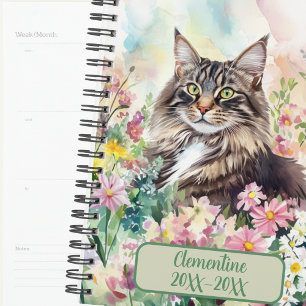 Maine Coon Cat Undated Appointment Book Diary Planner