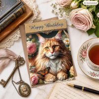 Maine Coon Cat Vintage Birthday for Cat Lover