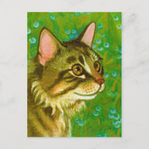 Maine Coon Cat with Mistletoe Postcard