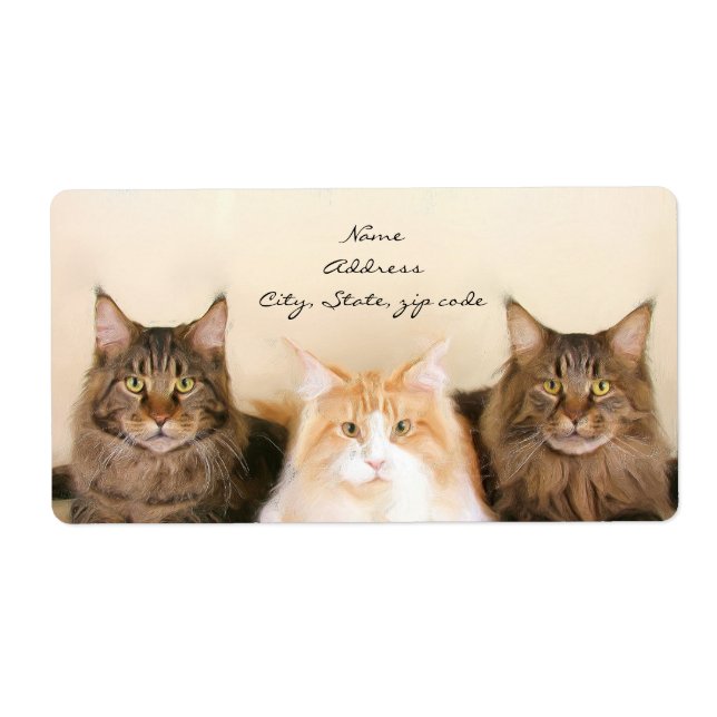 Maine Coon Cats Shipping Labels (Front)