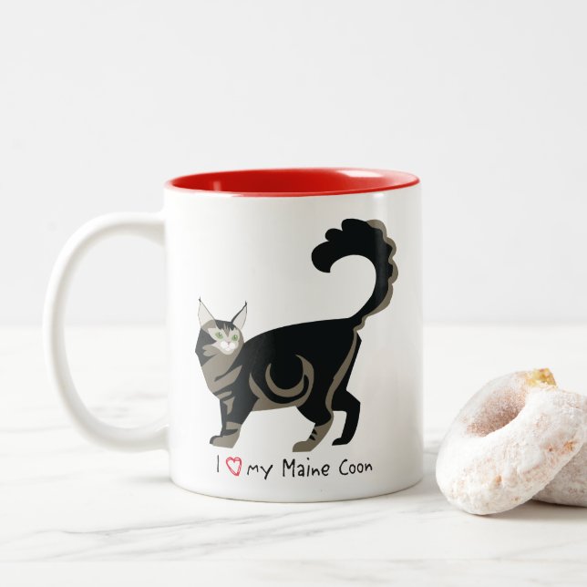 Maine Coon Coffee Mug (With Donut)