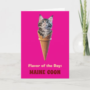 Maine Coon Cone Folded Greeting Card