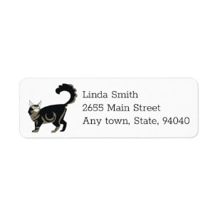 Maine Coon Customizable Return Address Label