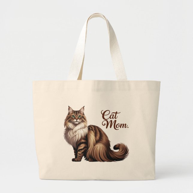 Maine Coon Empire Cat Mum Tote Bag I (Front)