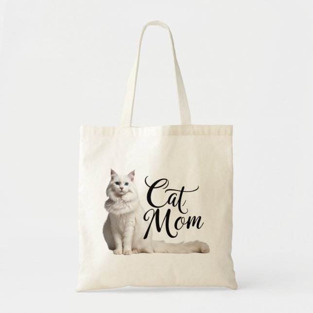 Maine Coon Empire Cat Mum Tote Bag III (Front)