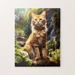 Maine Coon in Nature. Jigsaw Puzzle