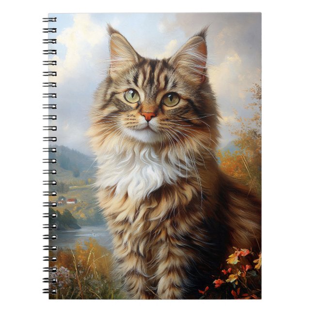 Maine Coon Kitten Portrait Notebook (Front)
