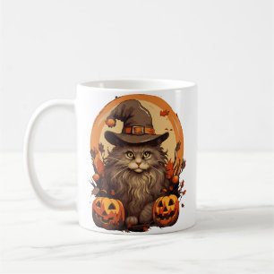 Maine Coon Long Hair Cat Halloween Costume Magic W Coffee Mug