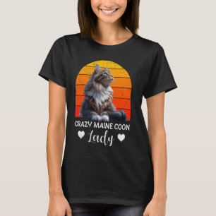 Maine Coon Owner CRAZY MAINE COON LADY Cat Mummy T-Shirt