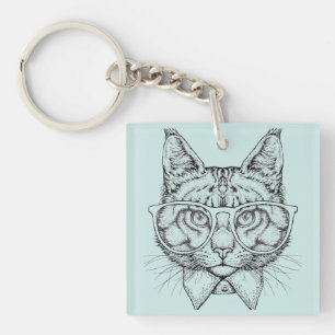Maine Coon Portrait Key Ring