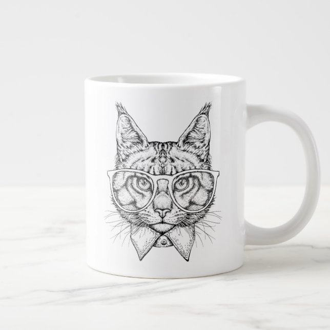 Maine Coon Portrait Large Coffee Mug (Right)