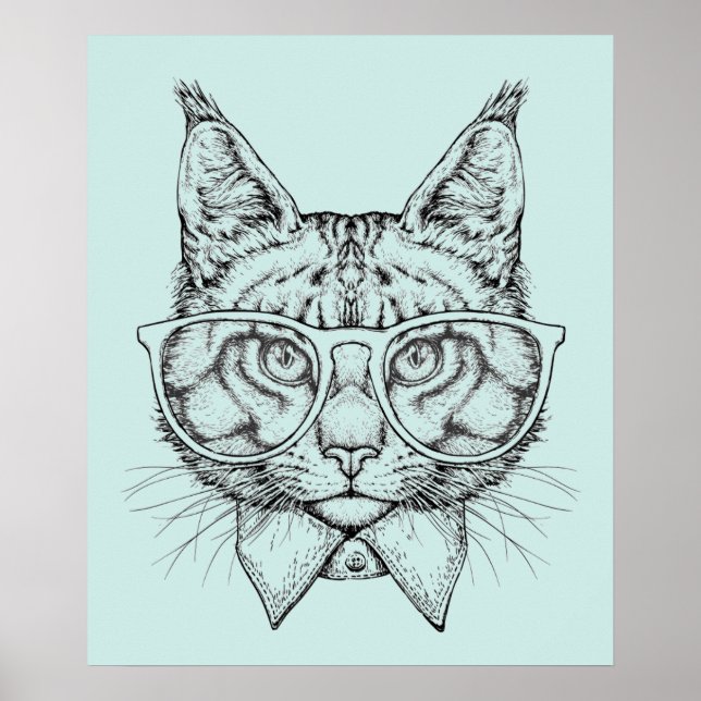 Maine Coon Portrait Poster (Front)