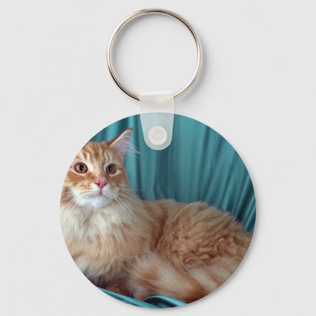 Maine Coon, red tabby Key Ring (Front)