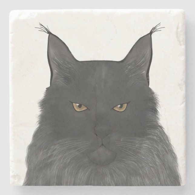Maine Coon Stone Coaster (Front)