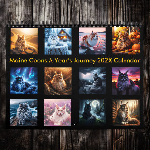 Maine Coons A Year’s Journey 202X  Calendar