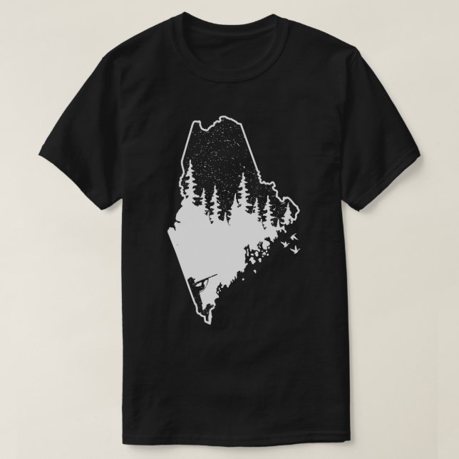 Maine Duck Hunting Gifts T-Shirt (Design Front)