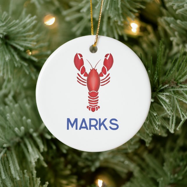 Maine Event Lobsterfest New England Wedding Favour Ceramic Ornament (Tree)