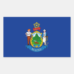 Maine Flag Rectangular Sticker