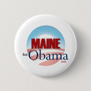 Maine for Obama 6 Cm Round Badge
