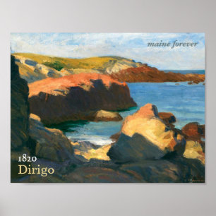 Maine Forever Bicentennial Stamp Art Poster