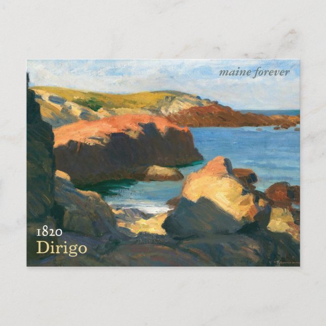 Maine Forever Bicentennial Stamp Postcard (fancy) (Front)