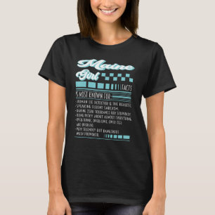 Maine Girl Dress Human Lie Detector Nutrition Fact T-Shirt