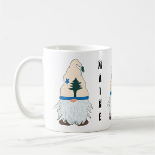 Maine Gnome with a Maine Flag Hat - Welcome Home Coffee Mug