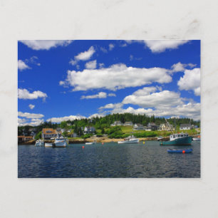 Maine Harbour in Summer Postcard