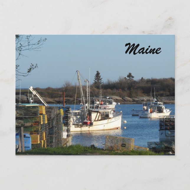 Maine Harbour Postcard (Front)