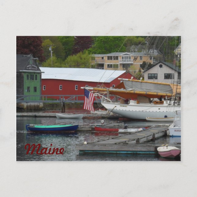 Maine Harbour Postcard (Front)