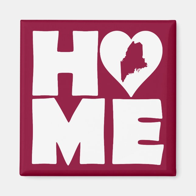 Maine Home Heart State Fridge Magnet (Front)