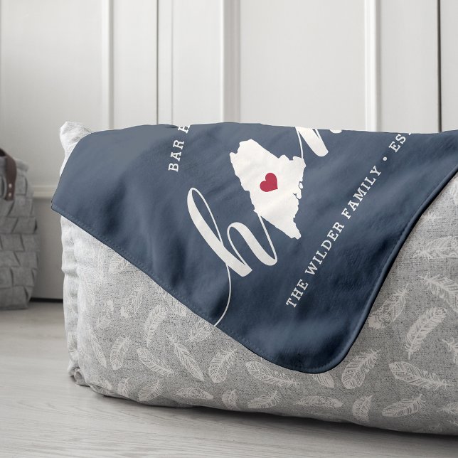 Maine Home State Personalised Sherpa Blanket (Creator Uploaded)