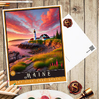 Maine | Hyper-Realistic State Postcard