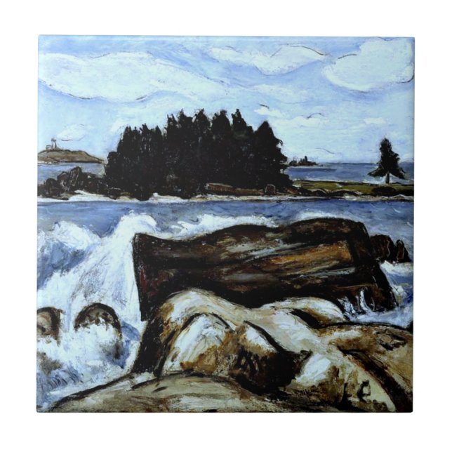 Maine, Jotham's Island, Ceramic Tile (Front)